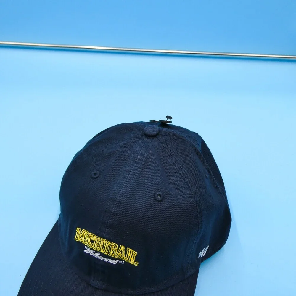 '47 Brand U of M‎ Hat Mens Navy Blue Cap Michigan Wolverines Strap College New